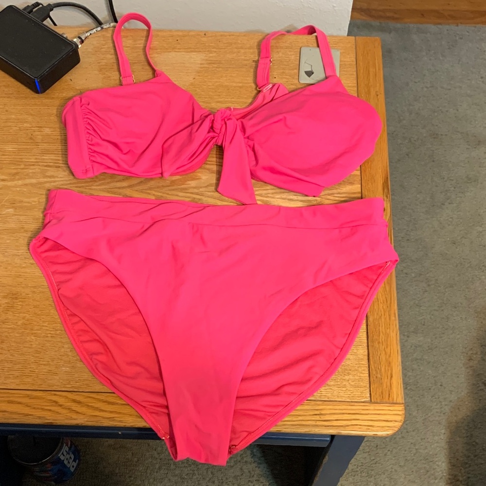 Chic Hot Pink Bikini Set - Size 18